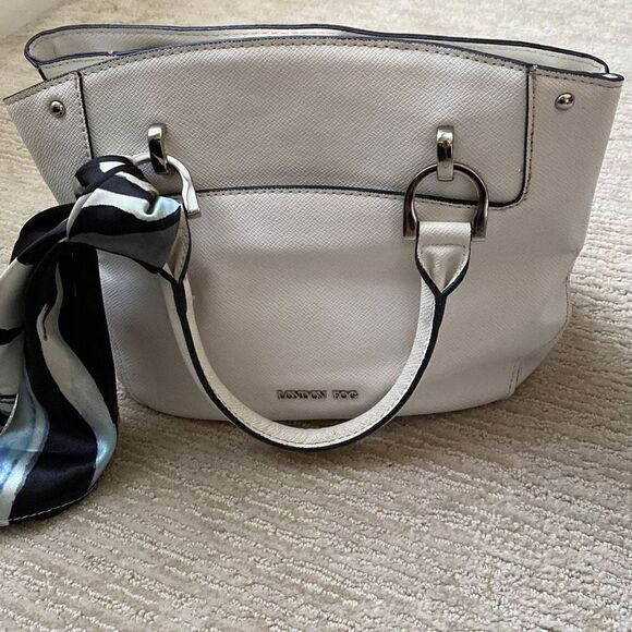 London Fog Satchel Bag, Ivory - Picture 1 of 9